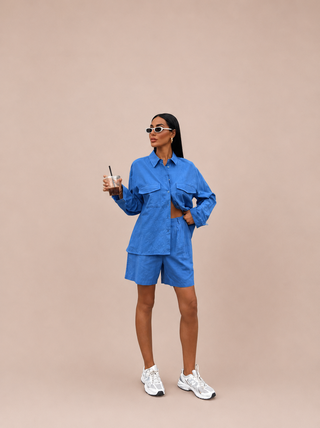 Linen Shorts Set