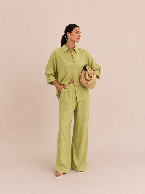 Crinkled Linen Set