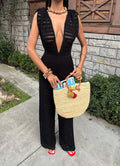 Black Knit Jumpsuit