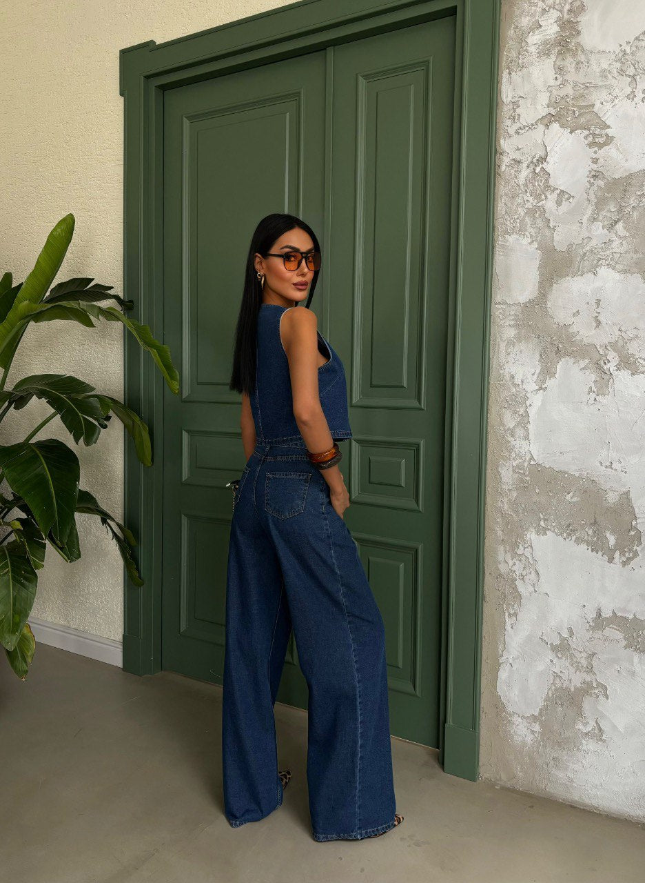 Vest Denim Set