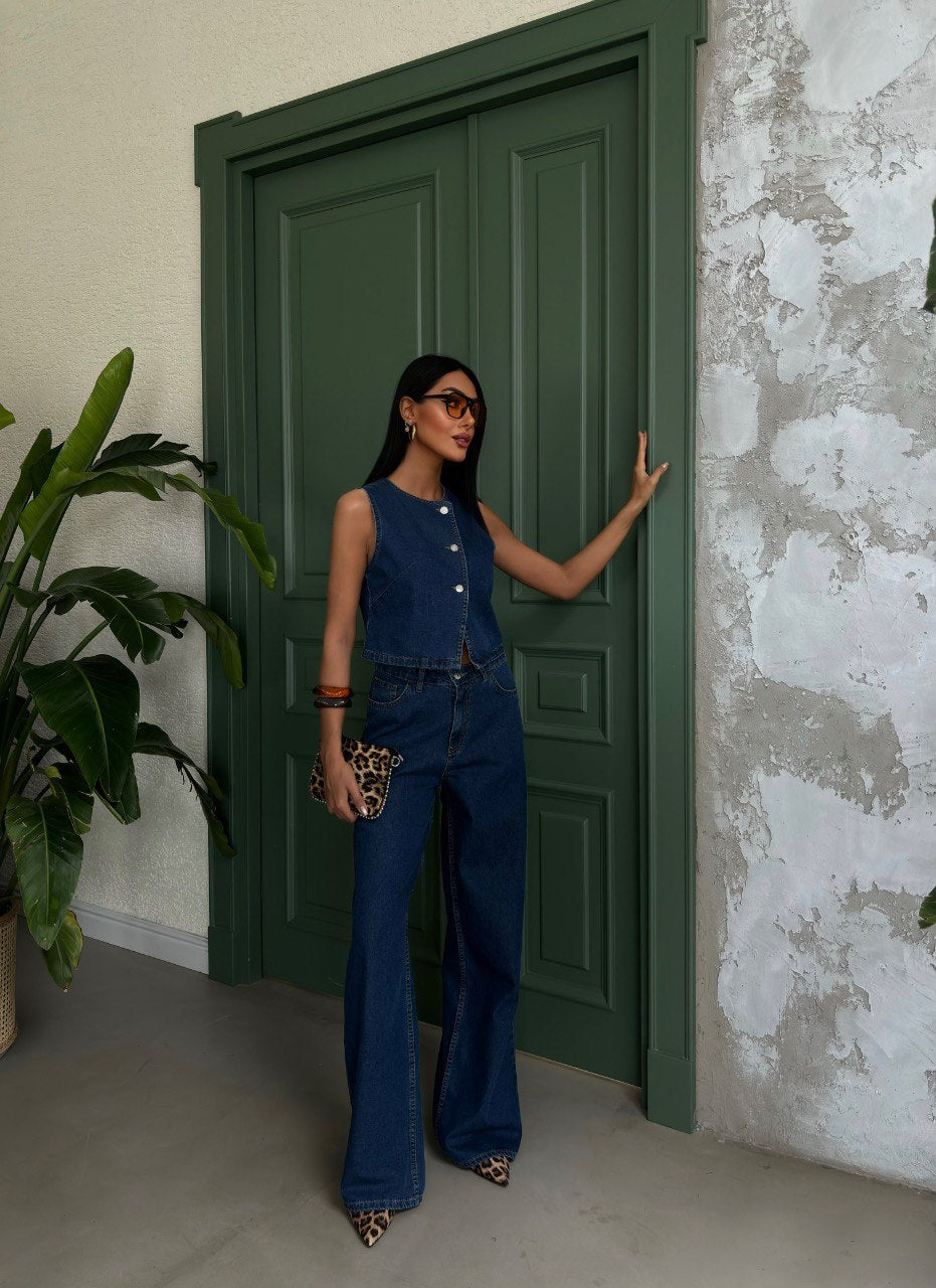 Vest Denim Set