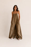 Linen Wide Leg Beach Coverup
