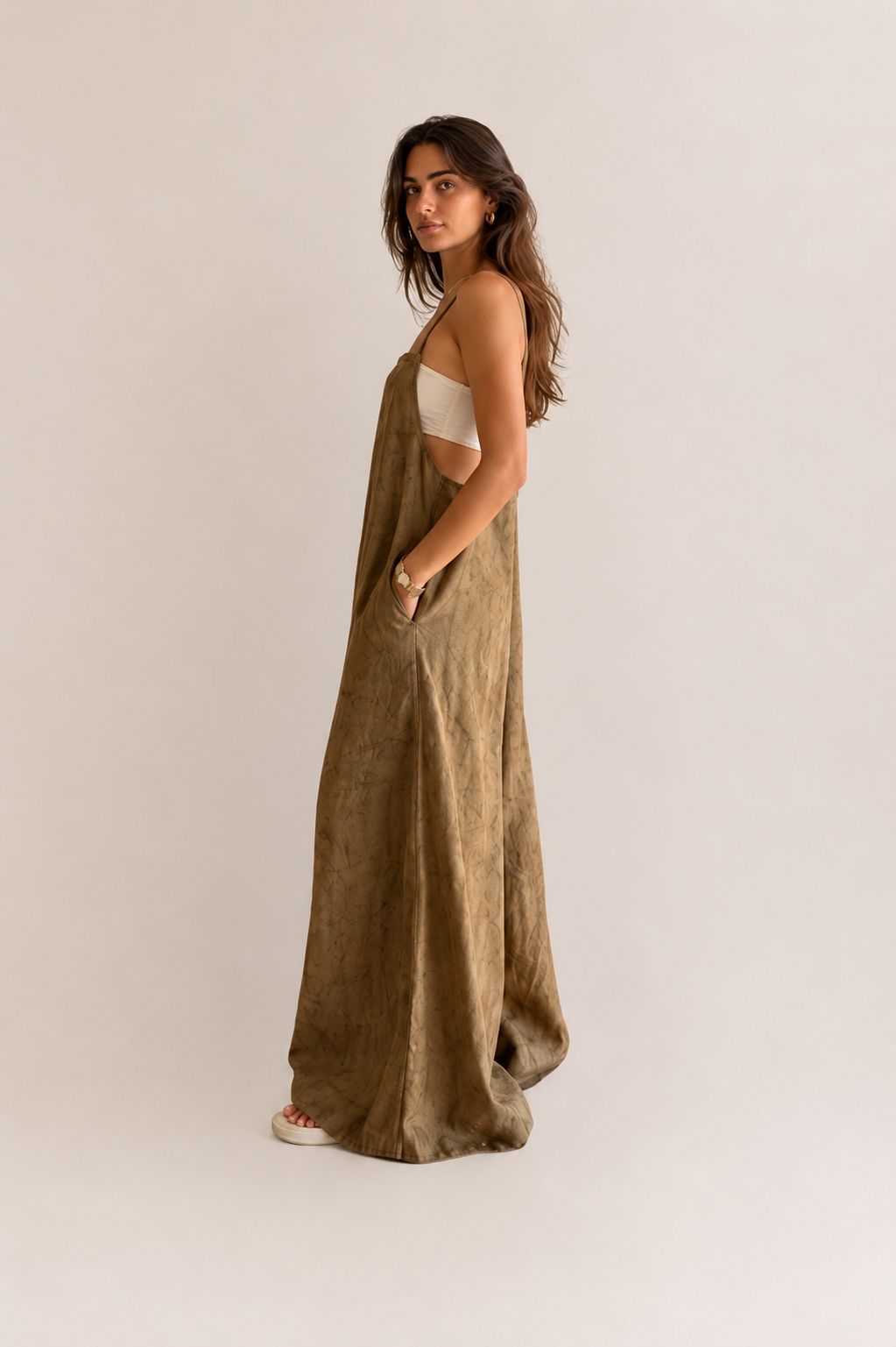 Linen Wide Leg Beach Coverup