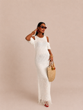 Knit Fringe Maxi Dress