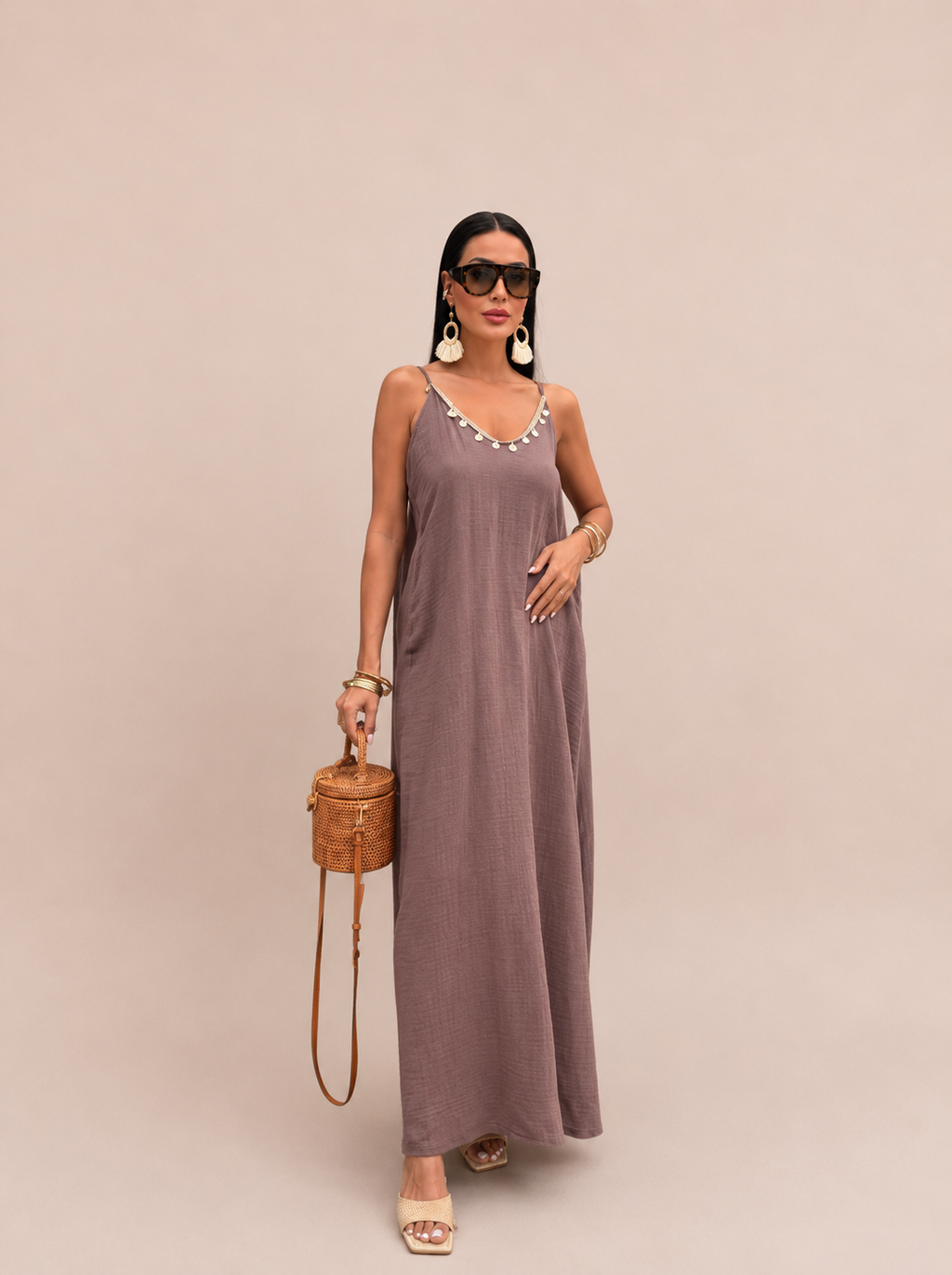 Soft Linen Maxi Dress