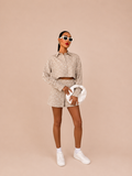 Embroidered Linen Shorts Set