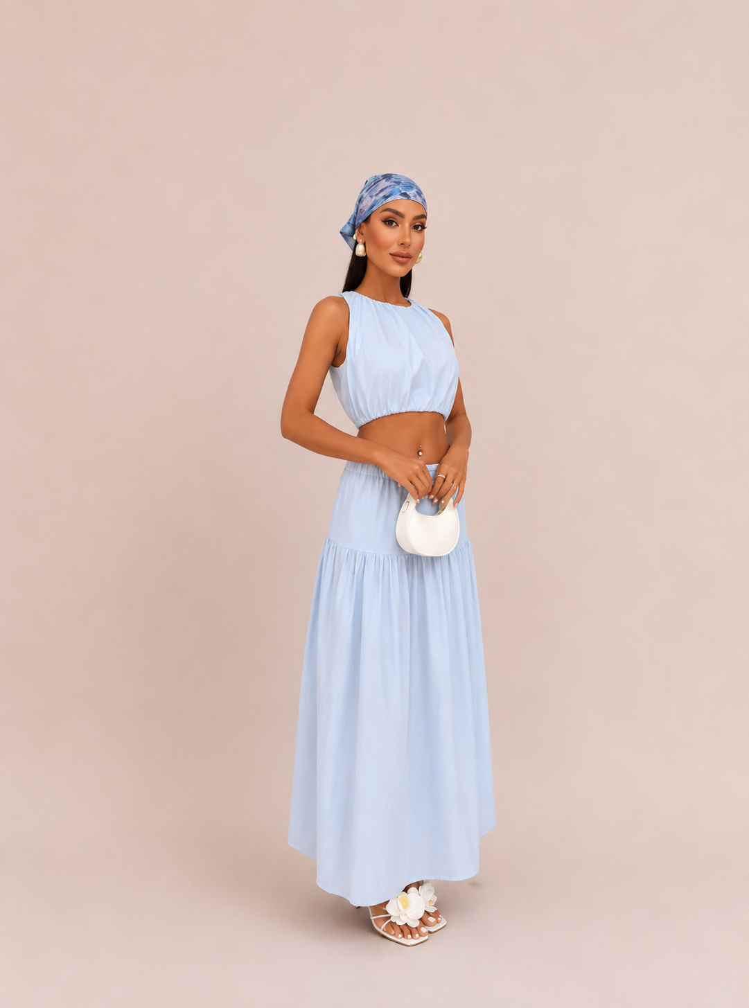 Crop Top & Maxi Skirt Set
