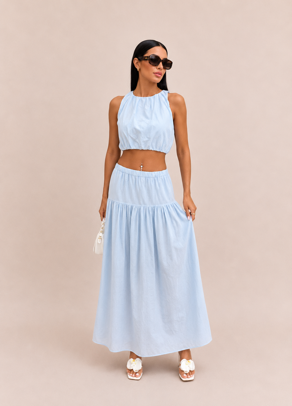 Crop Top & Maxi Skirt Set
