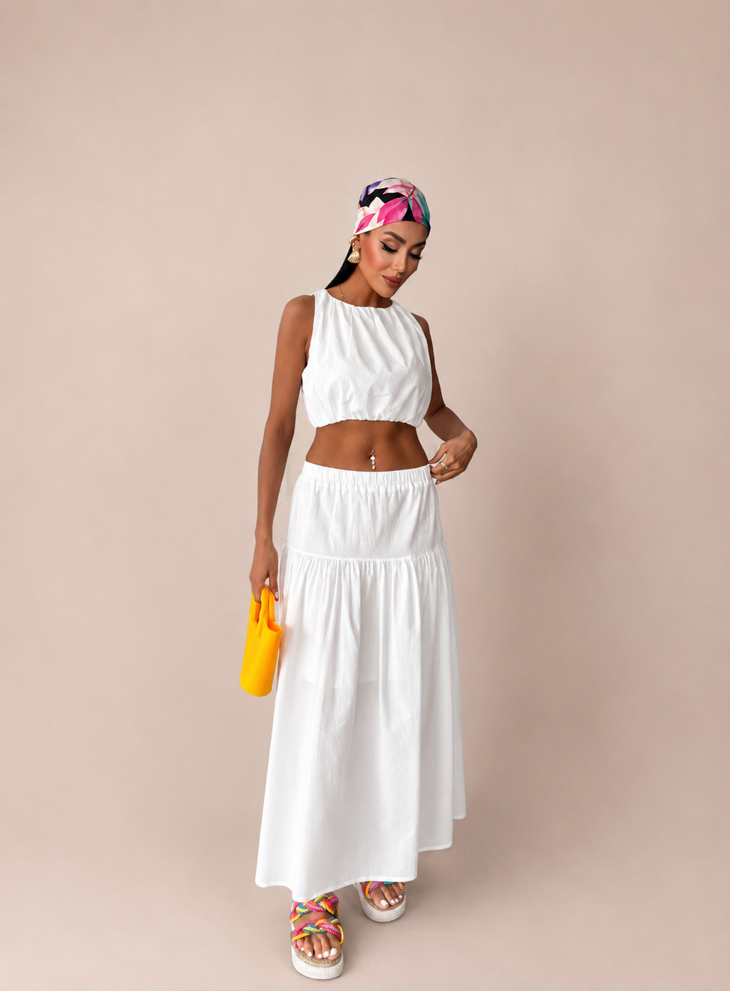 Crop Top & Maxi Skirt Set